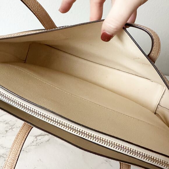 Kate Spade Tan Leather Tote Bag - Picture 10 of 15